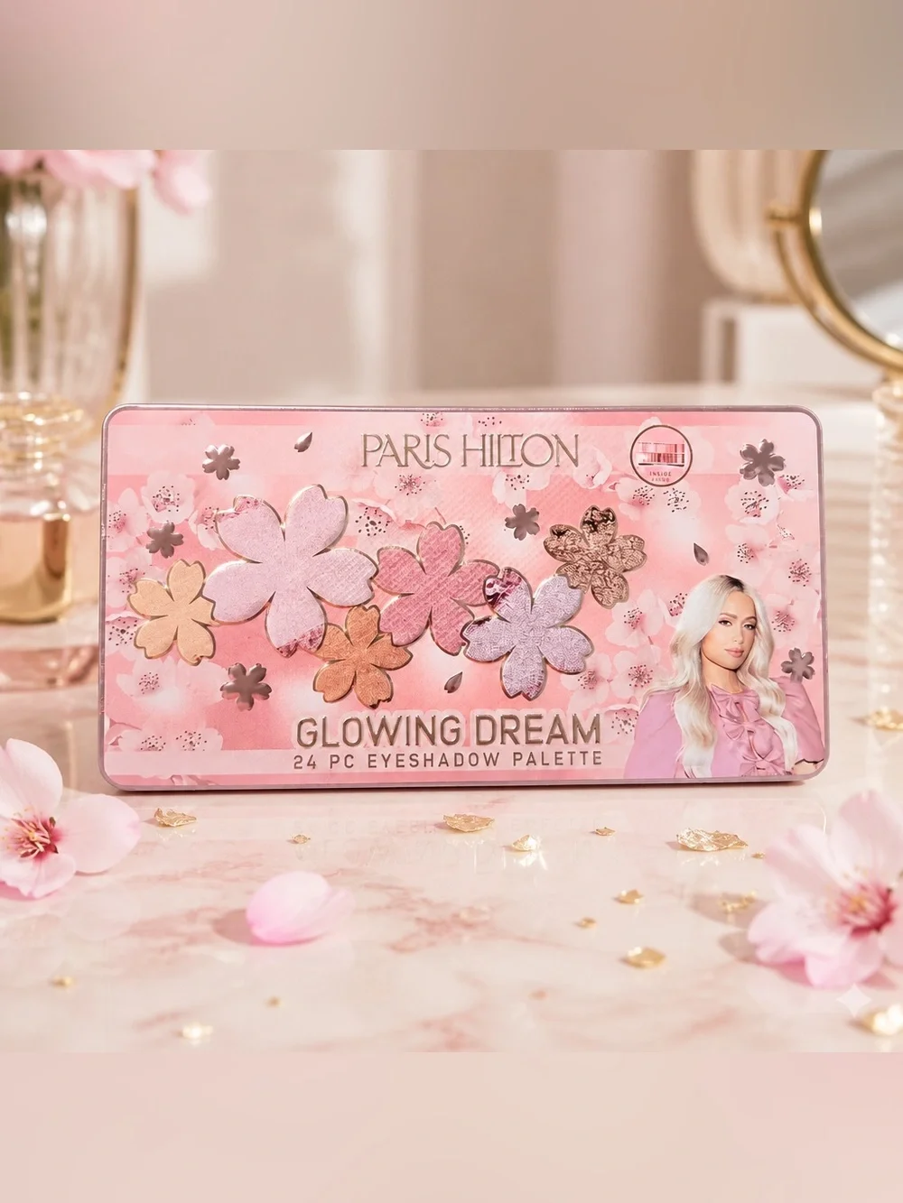 Paris Hilton Glowing Dream 24-Piece Eyeshadow Palette New